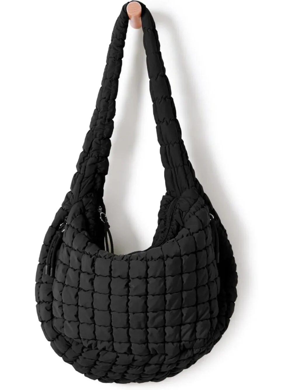 Lightweight Quilted Carryall Tote Bag for Women | Crossbody Hobo Shoulder Bag